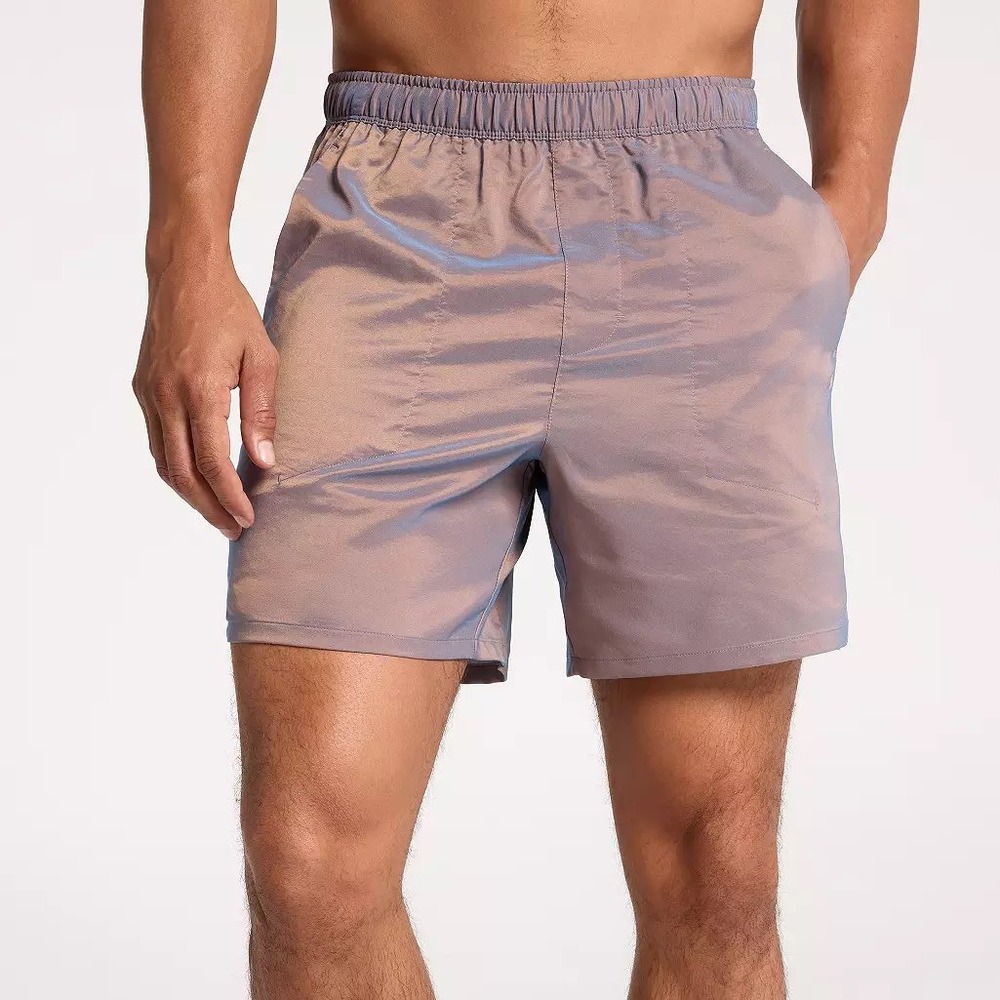 DSG 6" Men's Bronze Iridescent Nylon Zipper Pocket Athletic Shorts XL - Picture 1 of 8